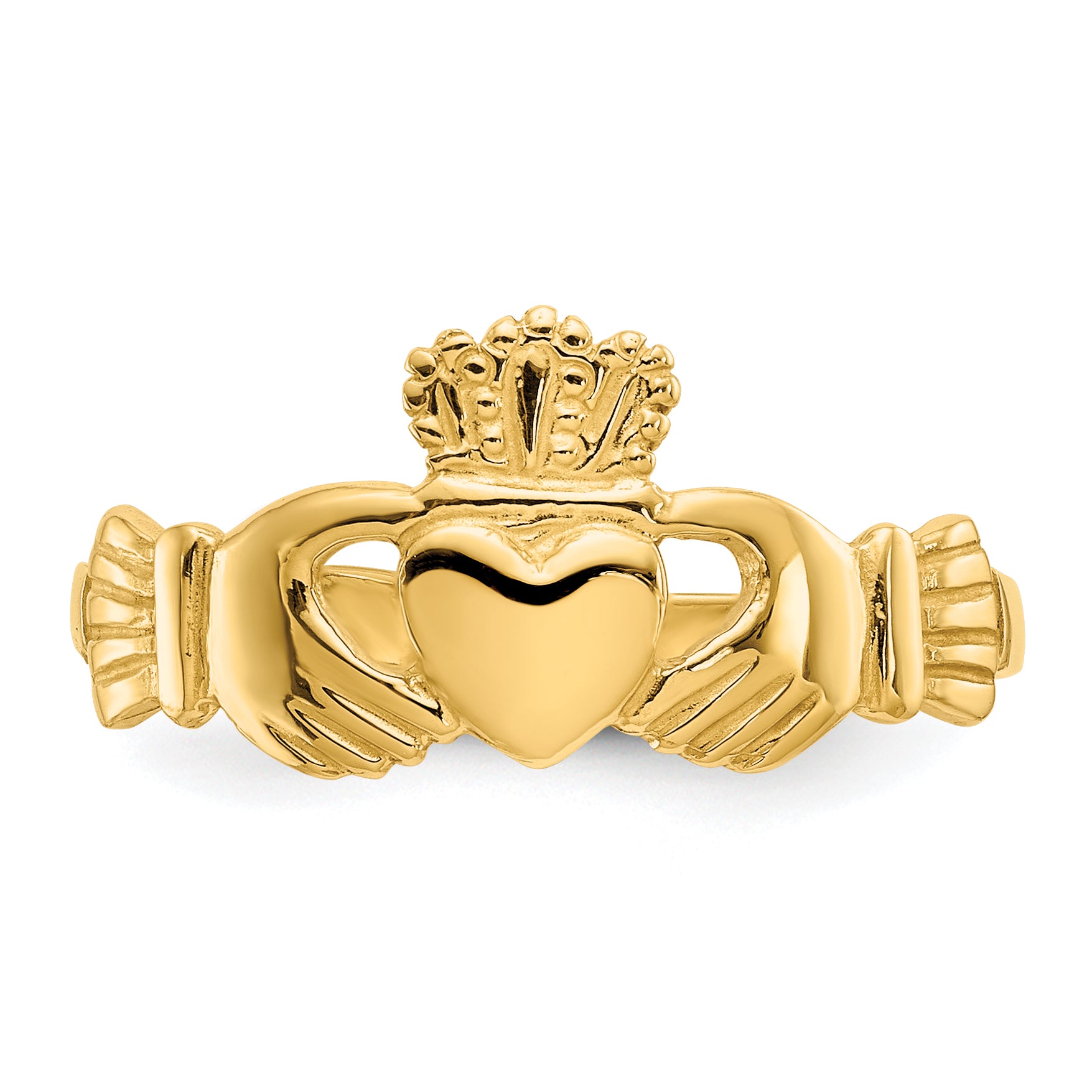 14k Polished Ladies Claddagh Ring