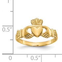 14k Polished Ladies Claddagh Ring