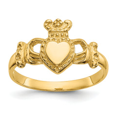 14k Polished Ladies Claddagh Ring