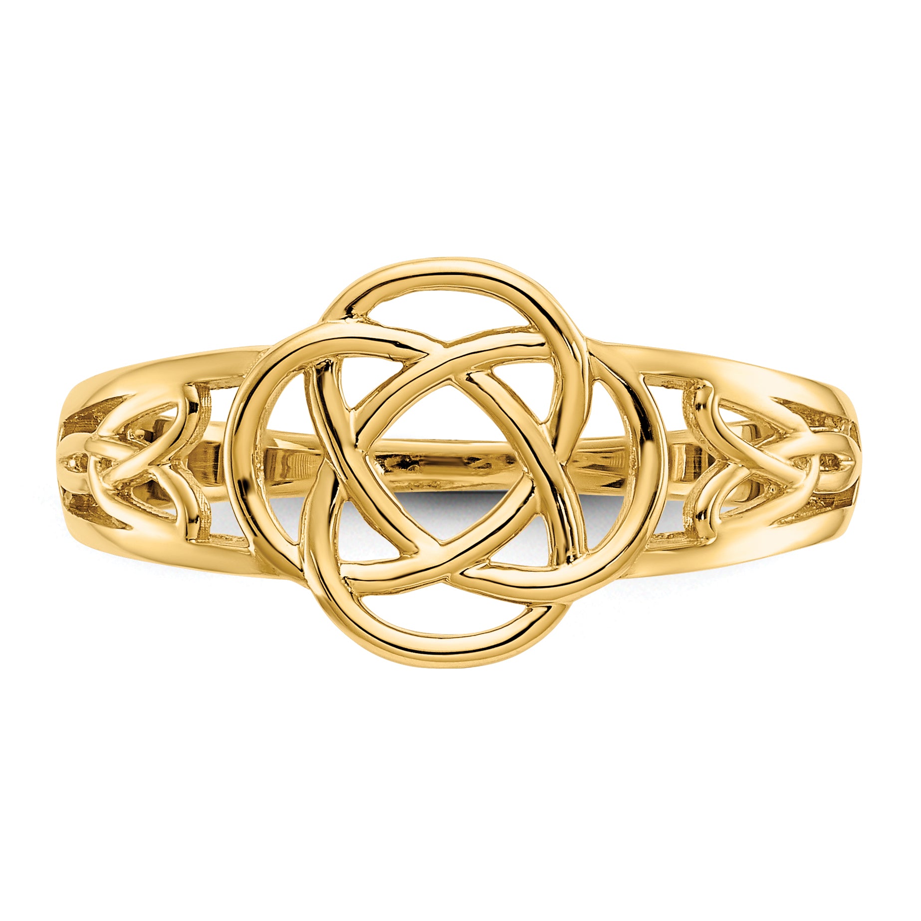 14k Polished Ladies Celtic Knot Ring