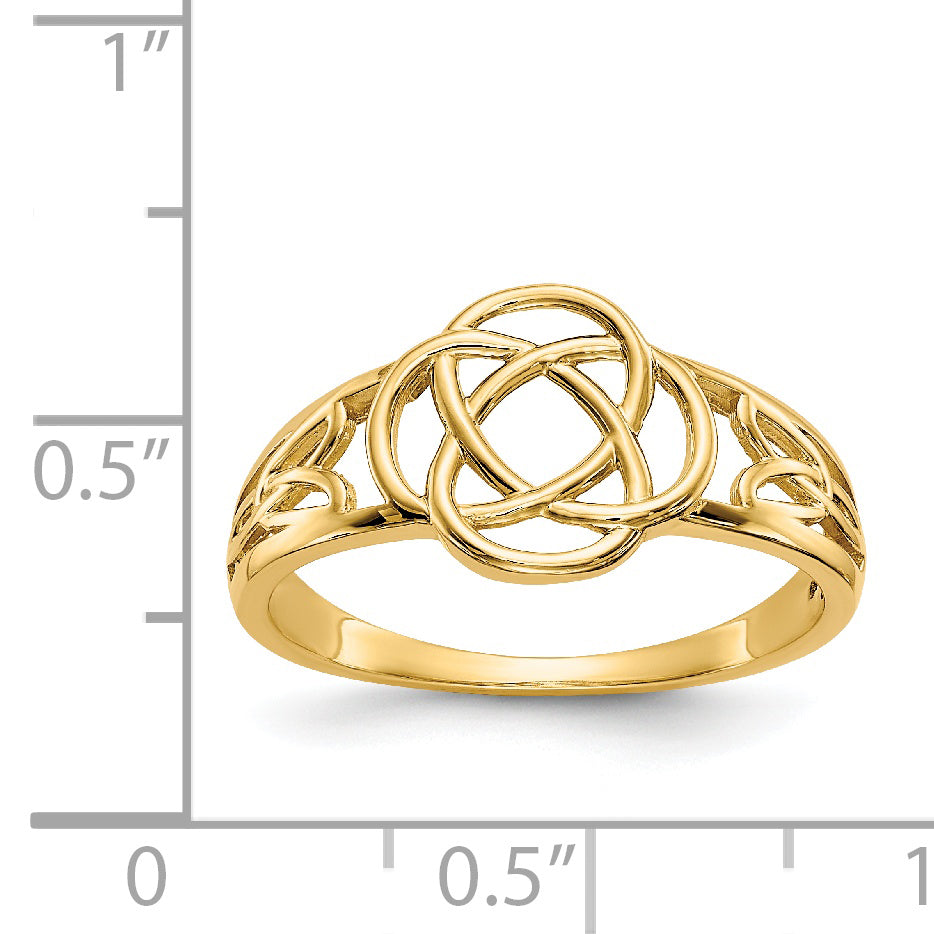 14k Polished Ladies Celtic Knot Ring