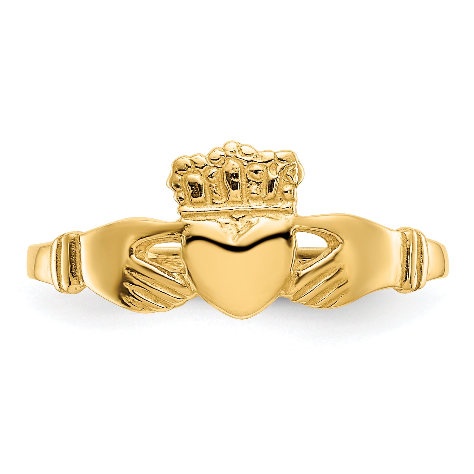 14k Polished Ladies Claddagh Ring