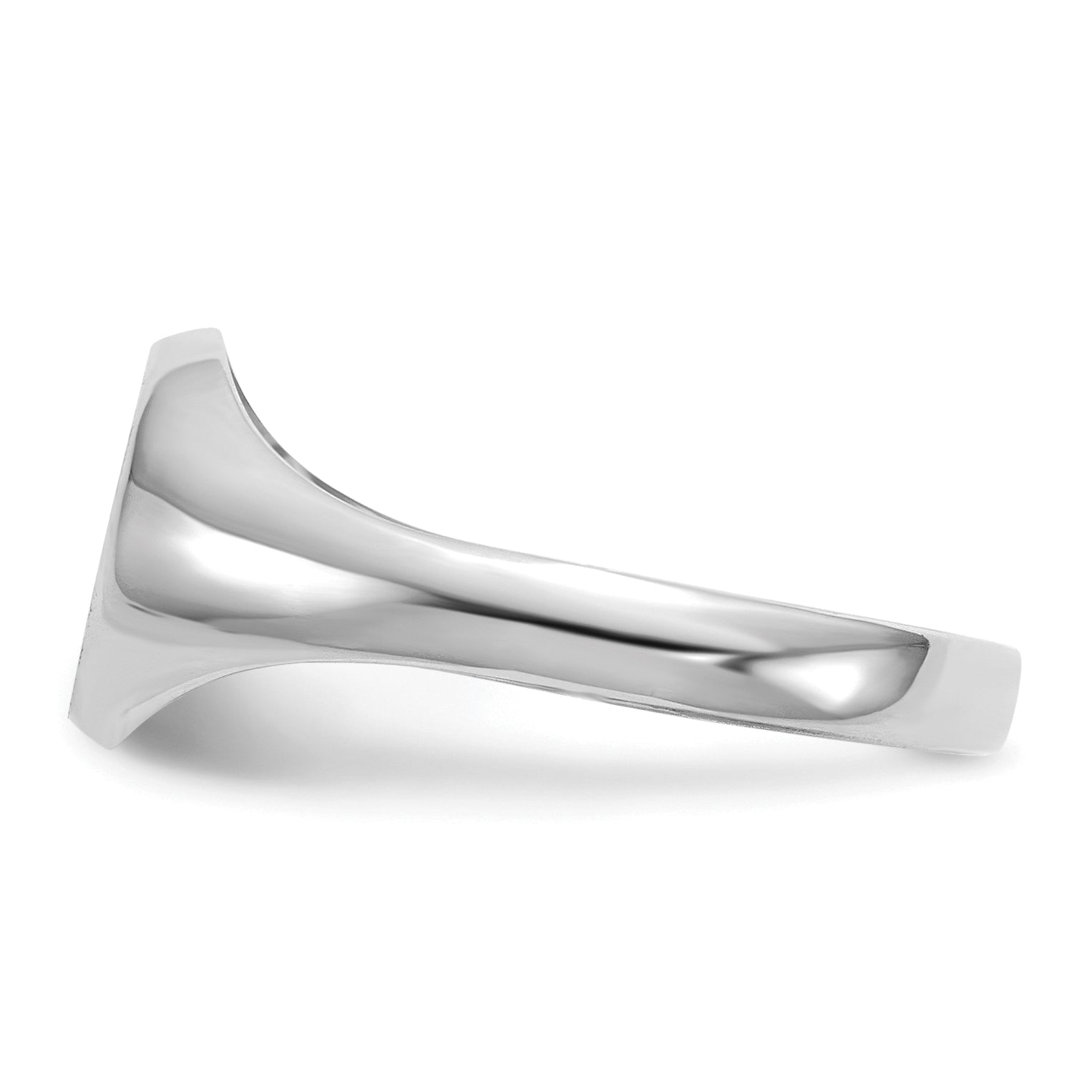 14k White Gold Childs Closed Back Signet Ring