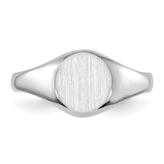 14k White Gold Childs Closed Back Signet Ring