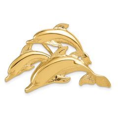 14k Triple Dolphin Fits 5mm/8mm Slide