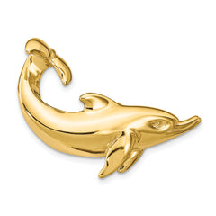 14k Dolphin with Tail Up Slide