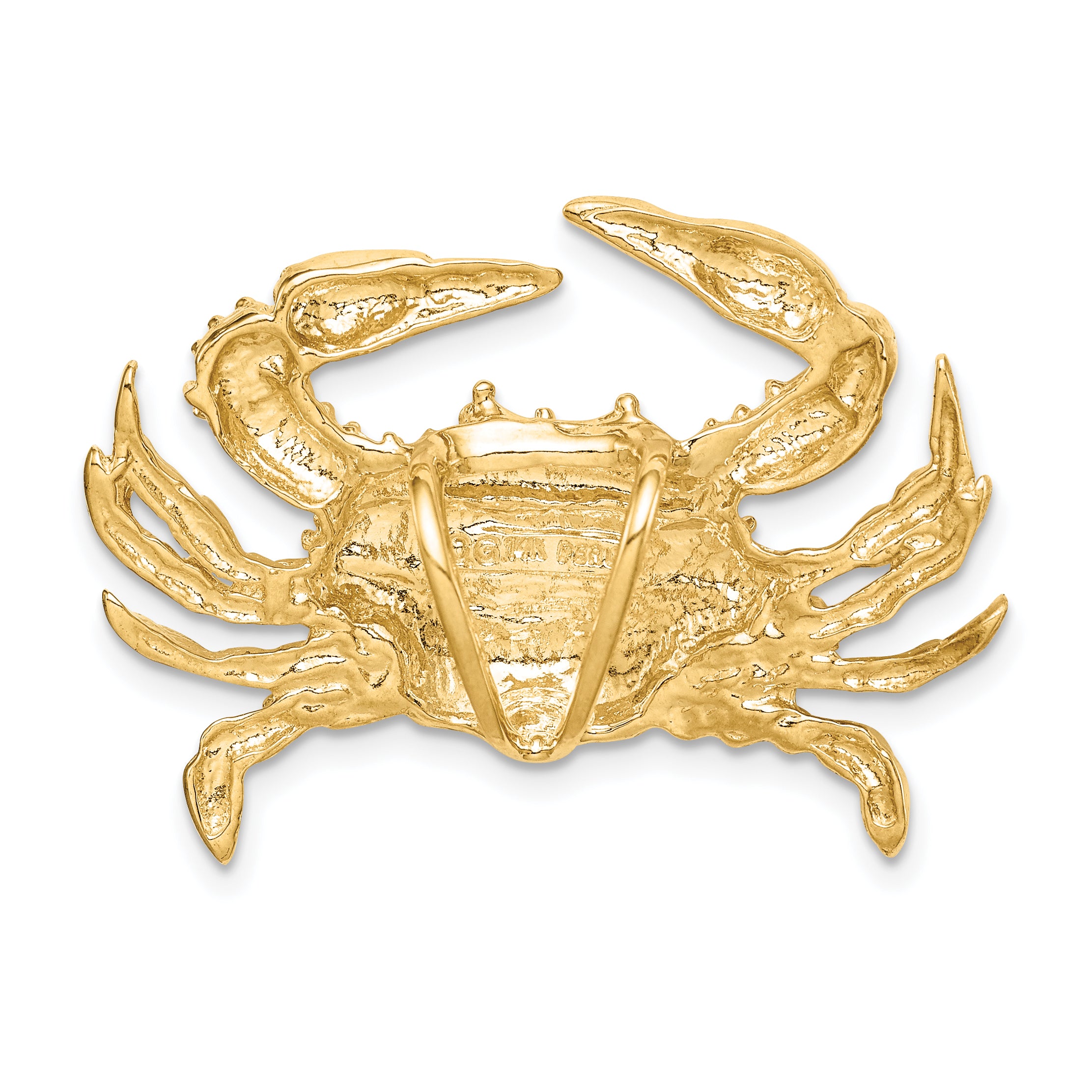 14k Blue Crab Slide