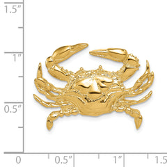 14k Blue Crab Slide