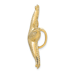 14K Textured Fits Up To 6mm and 8mm Starfish Slide