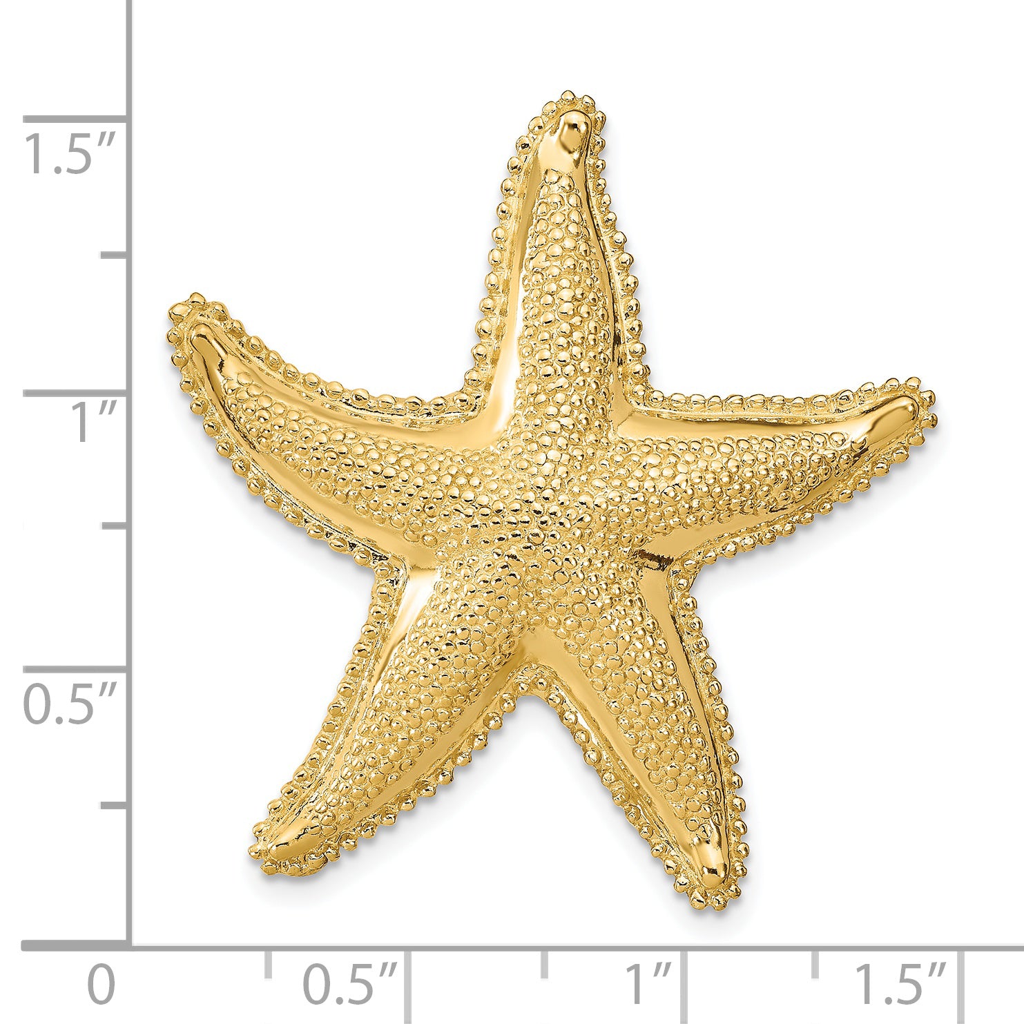 14K Textured Fits Up To 6mm and 8mm Starfish Slide