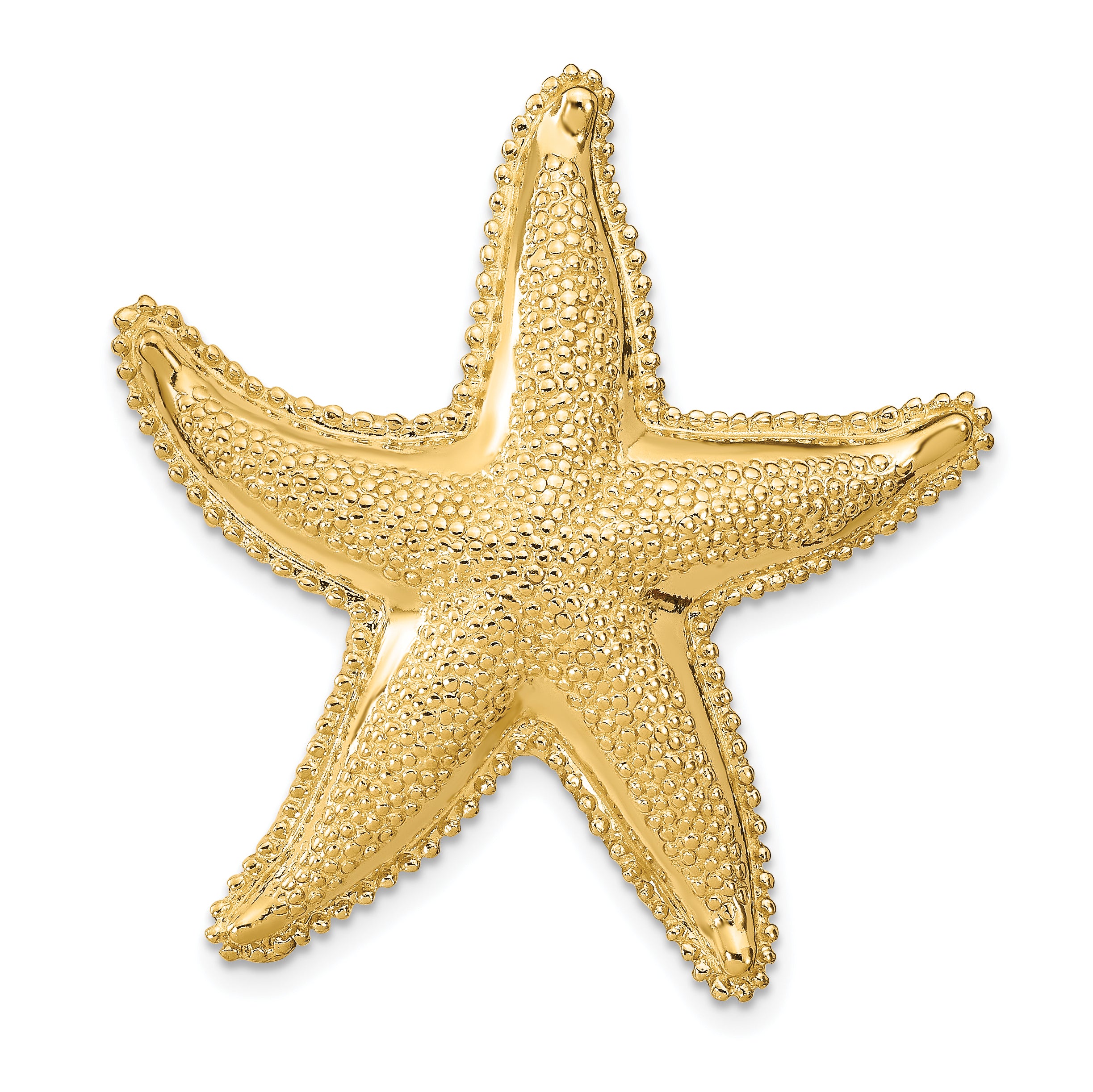 14K Textured Fits Up To 6mm and 8mm Starfish Slide