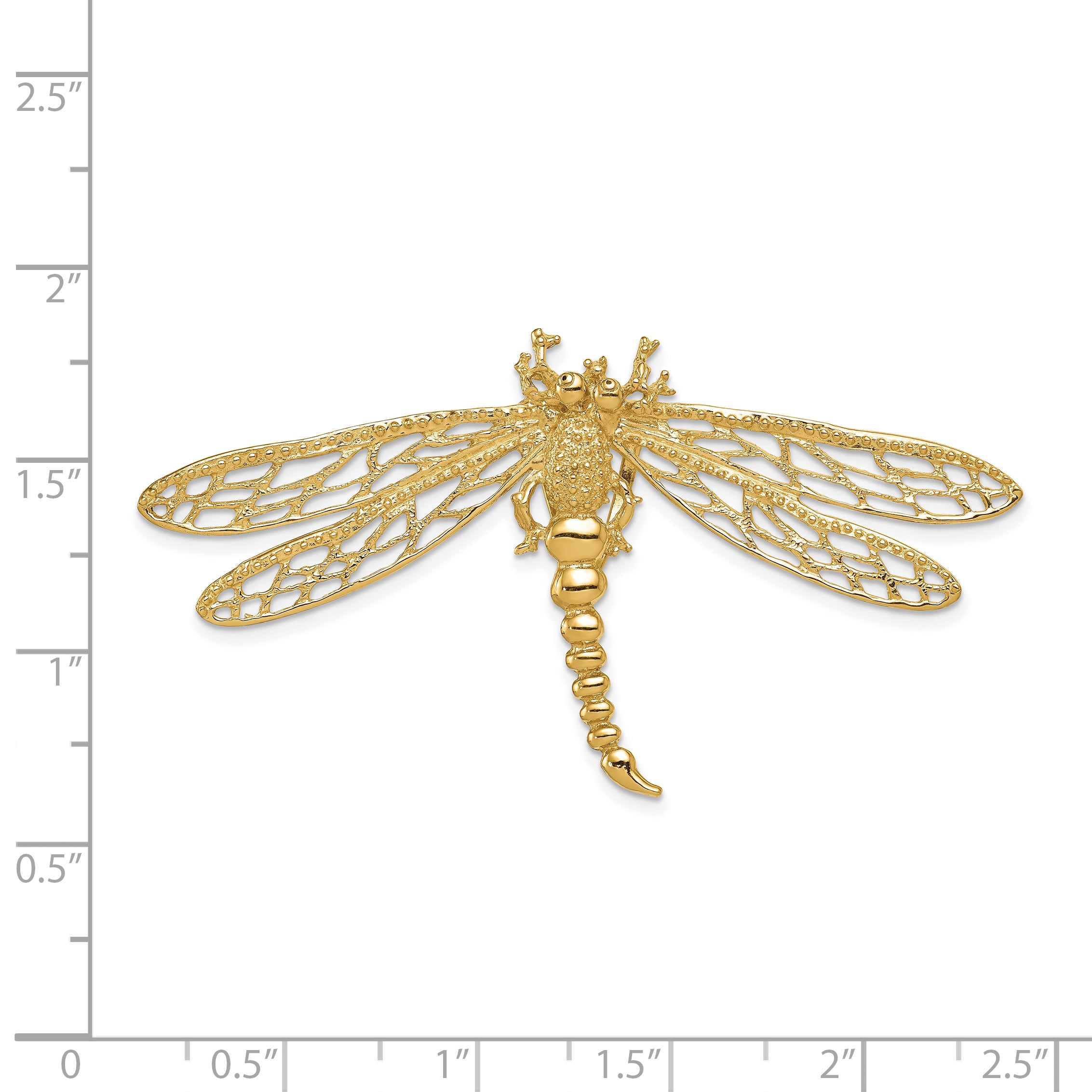 14k Cut-out Dragonfly Slide