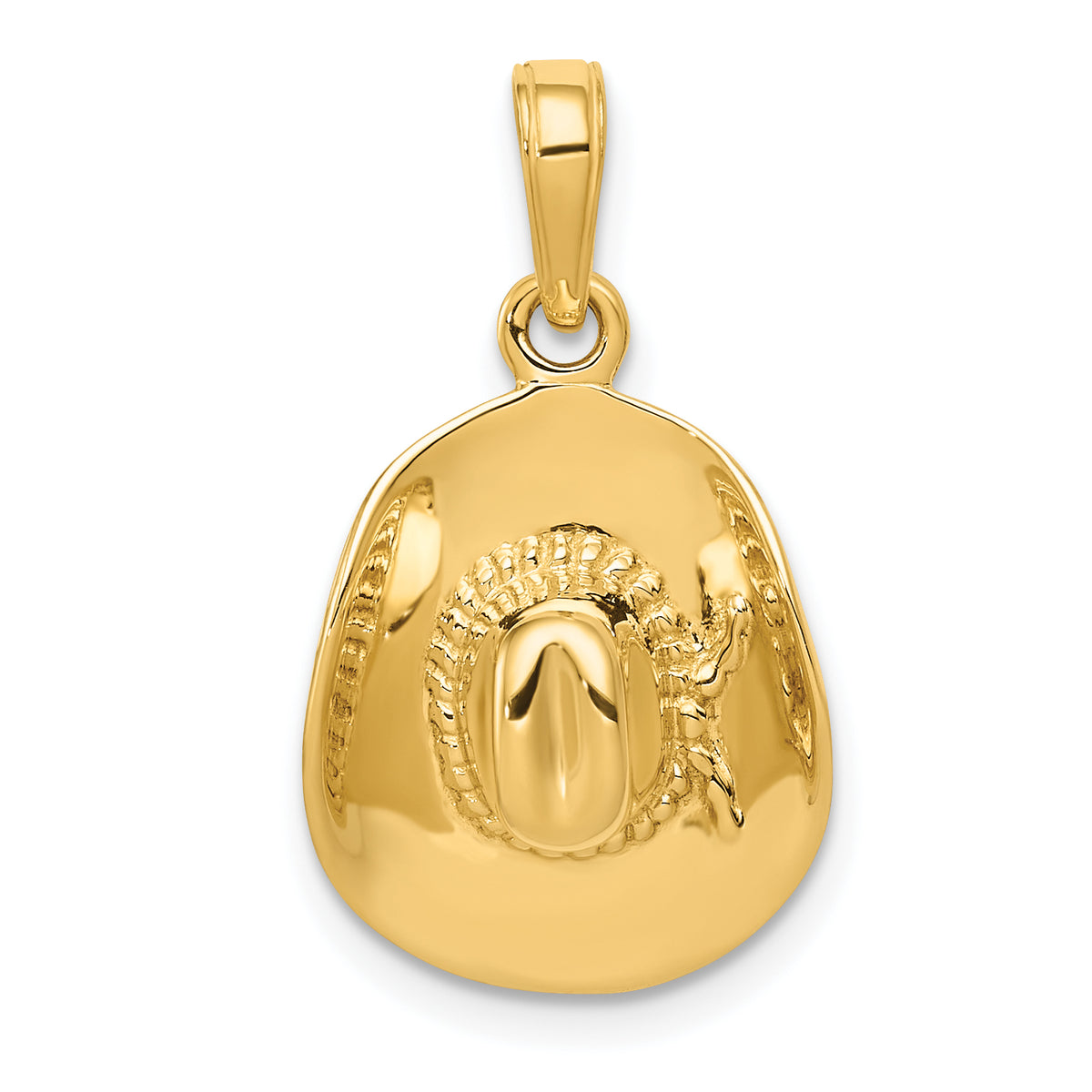 14k 3-D Cowboy Hat Pendant