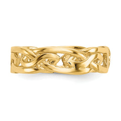 14k Weave Toe Ring