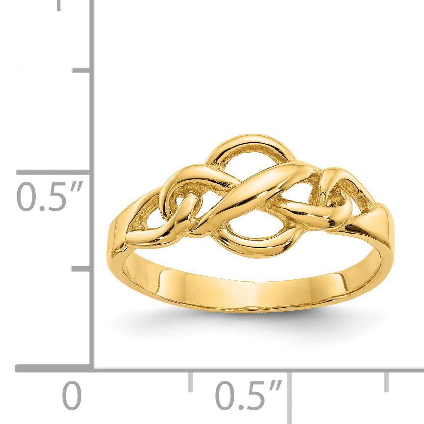 14k Free Form Knot Ring