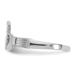 14k White Gold Ladies Claddagh Ring