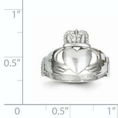 14k White Gold Ladies Claddagh Ring