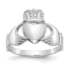 14k White Gold Ladies Claddagh Ring