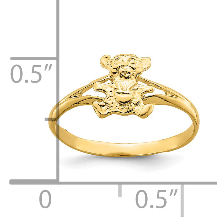 14k Teddy Bear Baby Ring