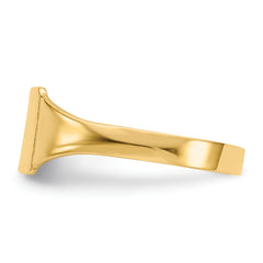 14k Polished Square Signet Baby Ring