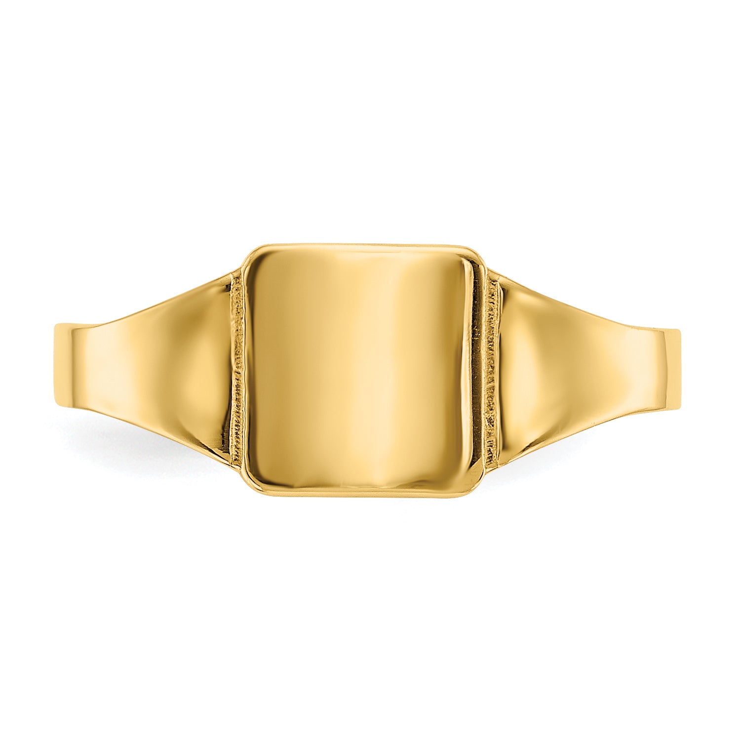 14k Polished Square Signet Baby Ring