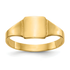 14k Polished Square Signet Baby Ring