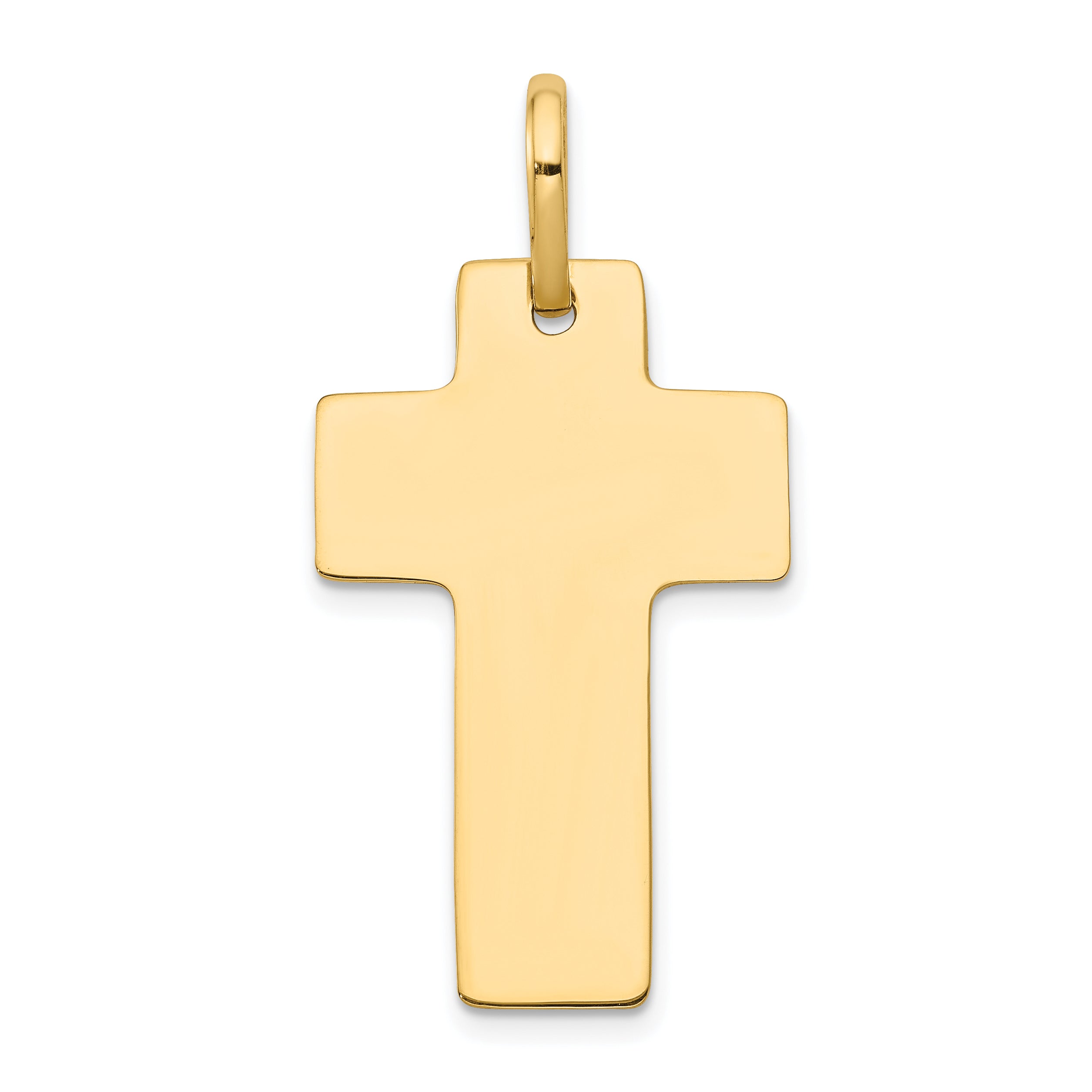 14k Polished Cross Charm