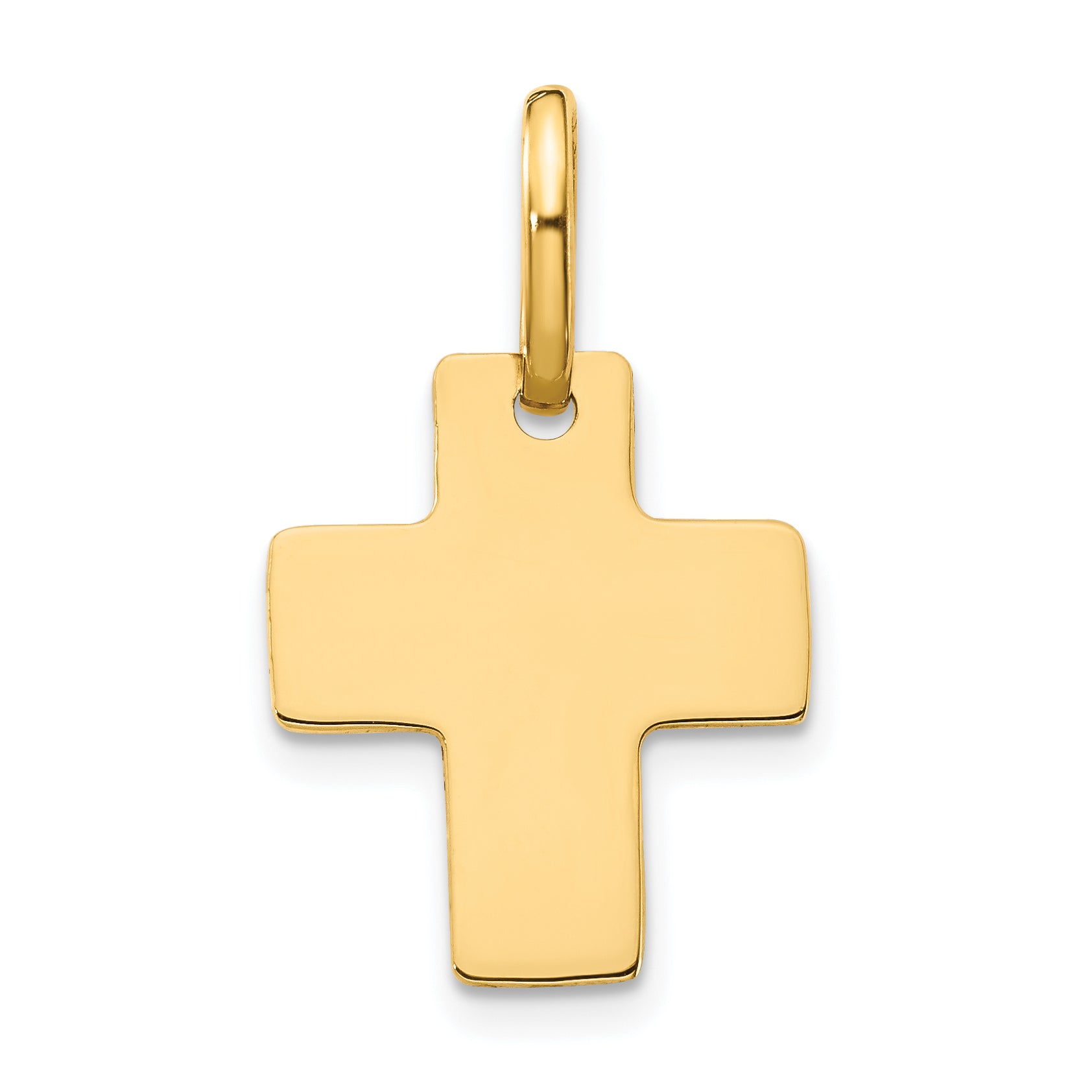 14k Polished Cross Charm