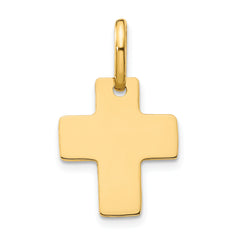 14k Polished Cross Charm