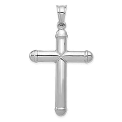 14K White Gold Reversible Crucifix Pendant