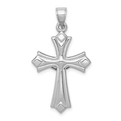 14K White Gold Reversible Crucifix Pendant