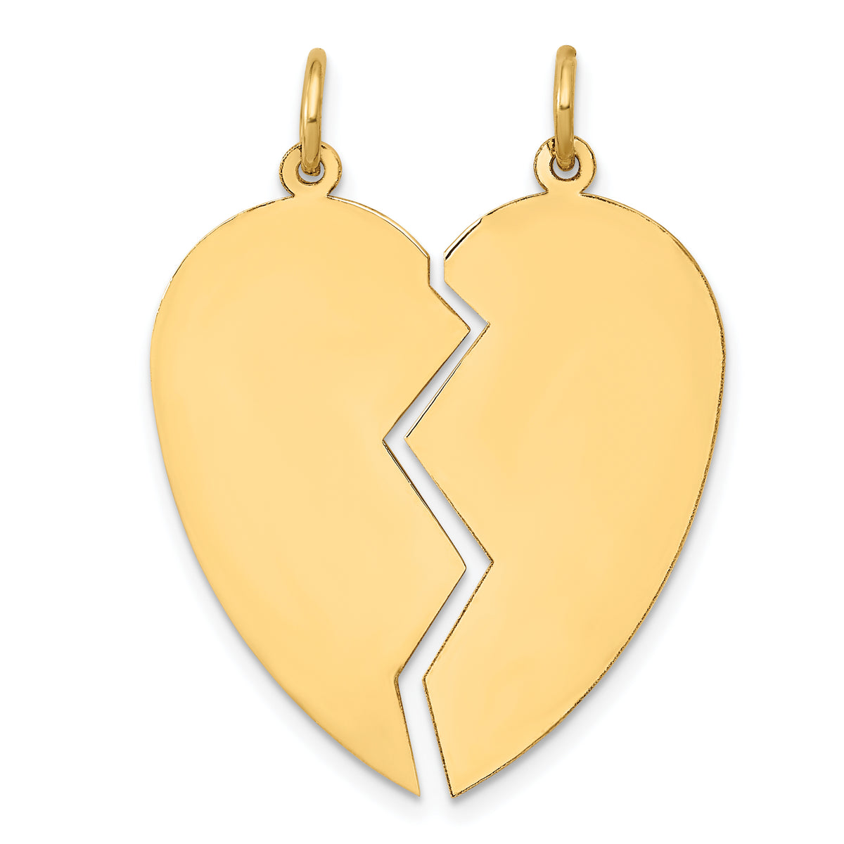 14K 2 piece Heart Charm Set