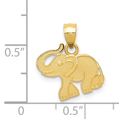 14K Gold Elephant Charm with Solid Cast Design  Symbol of Strength and Elegance