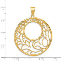 14K Circle Pendant