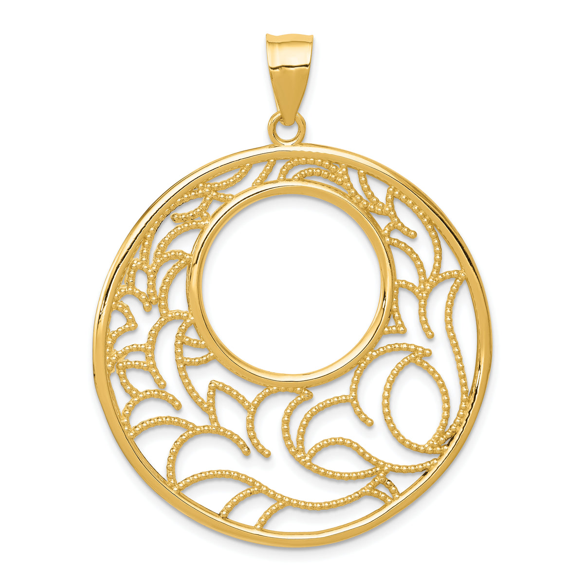 14K Circle Pendant