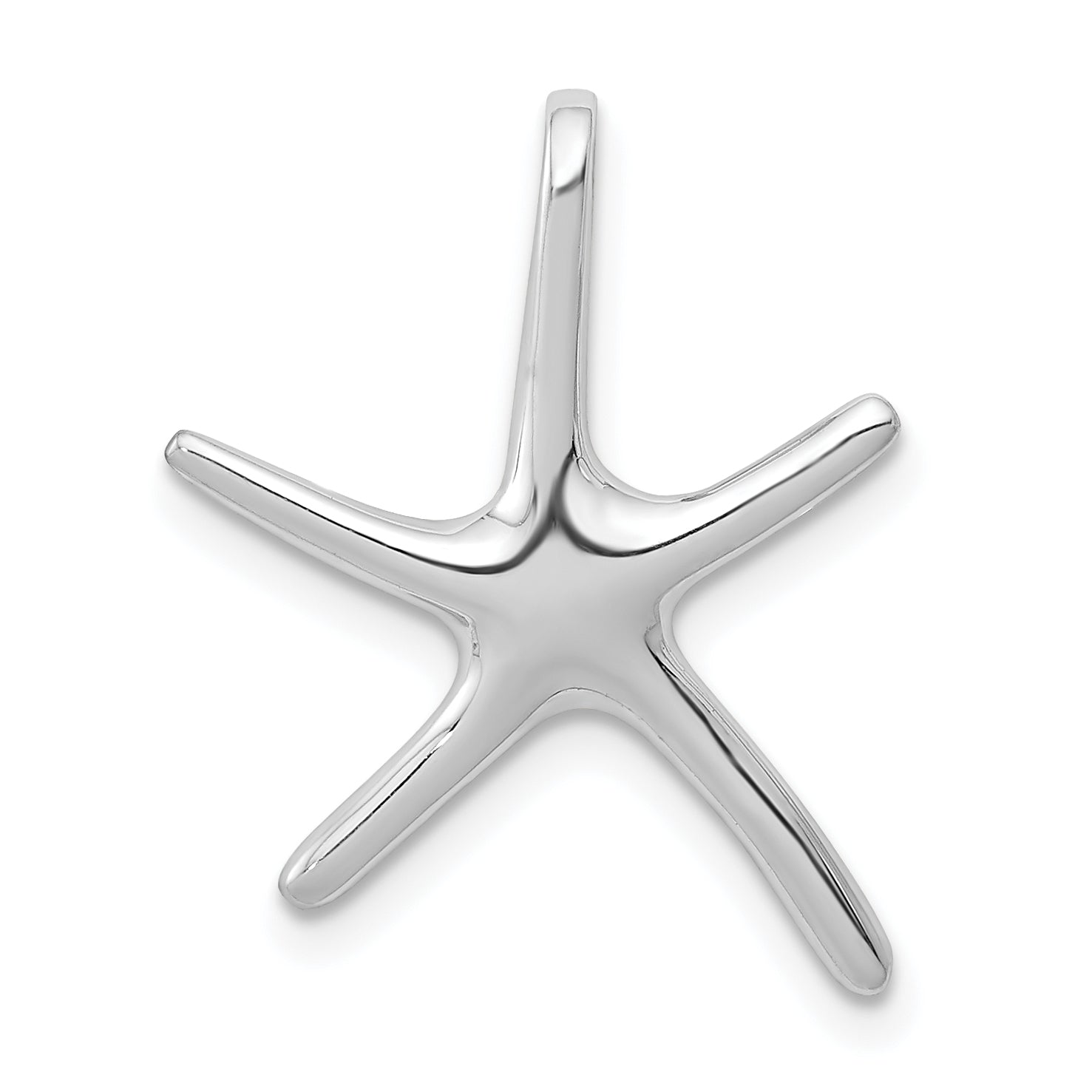 14k White Gold Starfish Chain Slide