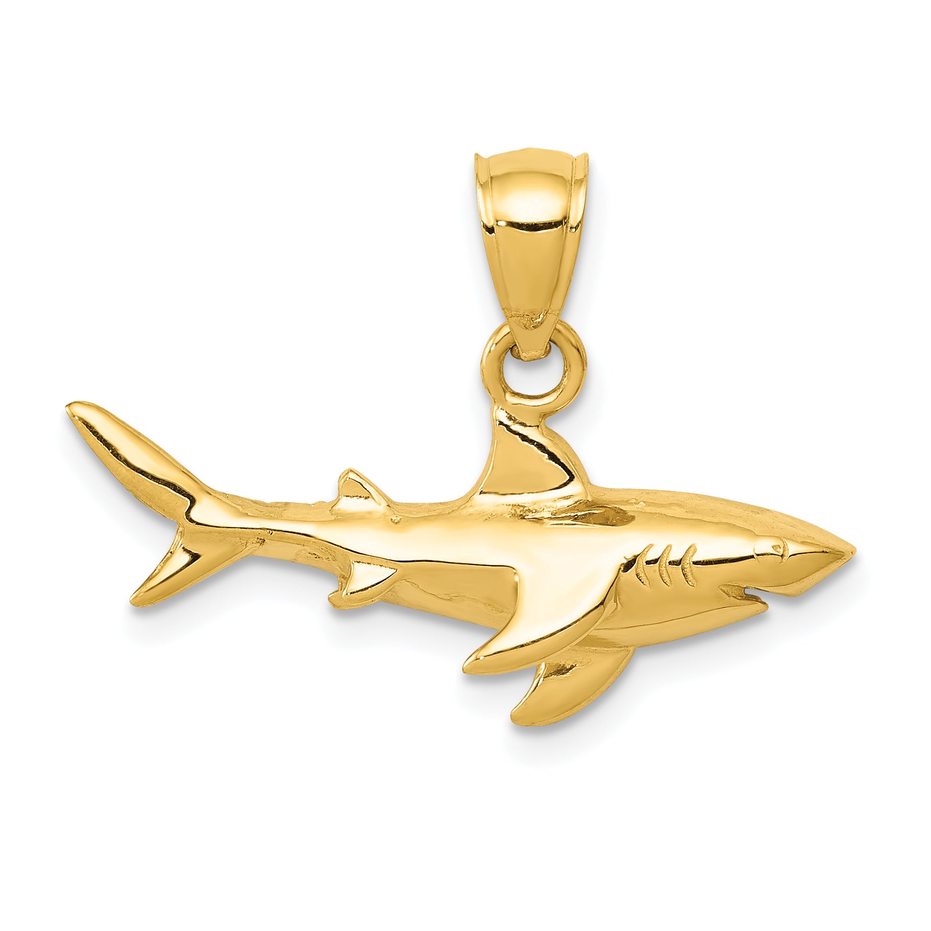 14K Shark Pendant