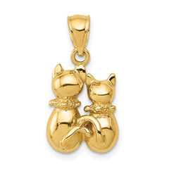 14K Cat Pendant