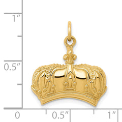 14k Fleur De Lis Crown Charm