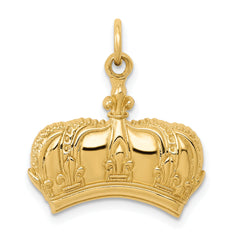 14k Fleur De Lis Crown Charm