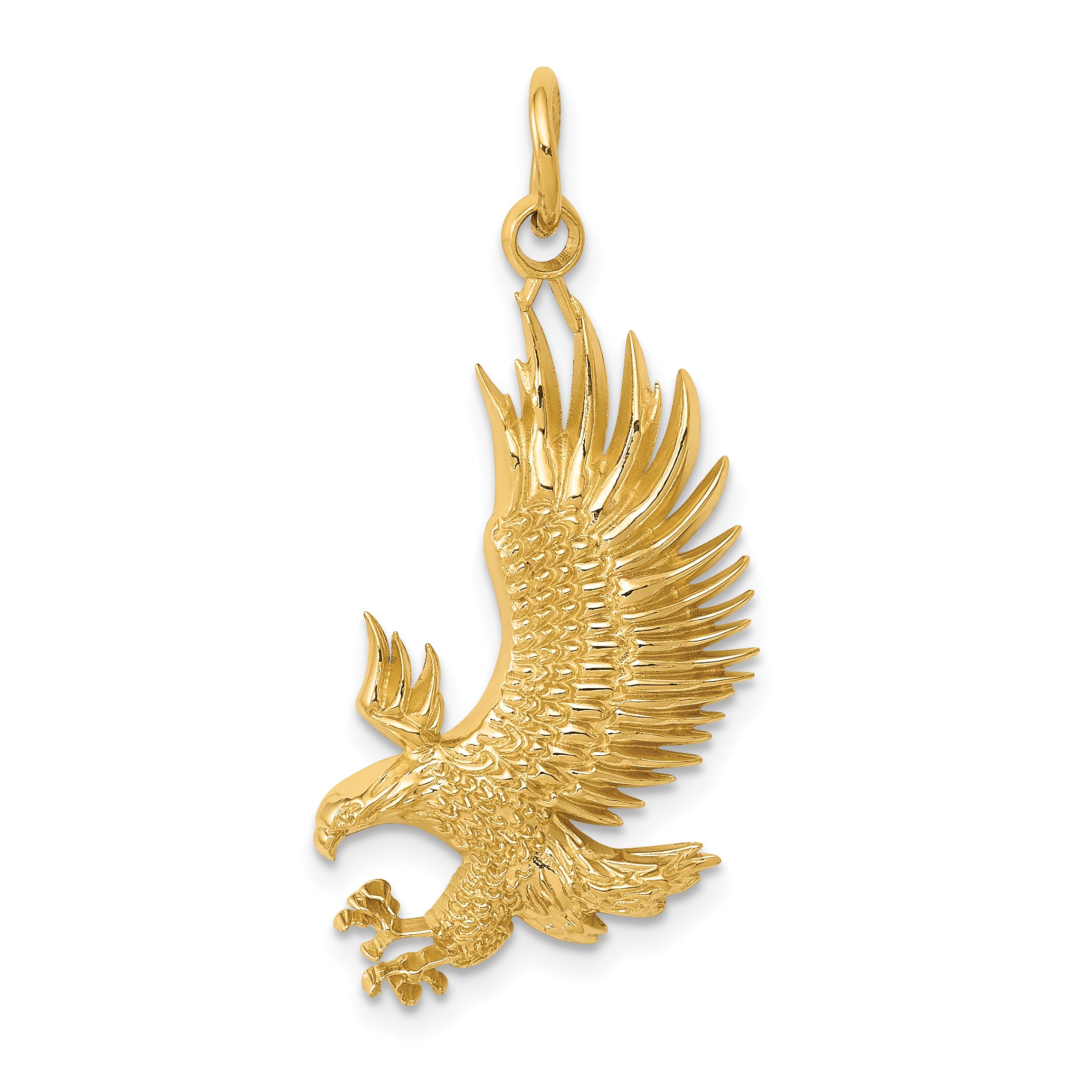 14k Bald Eagle Charm