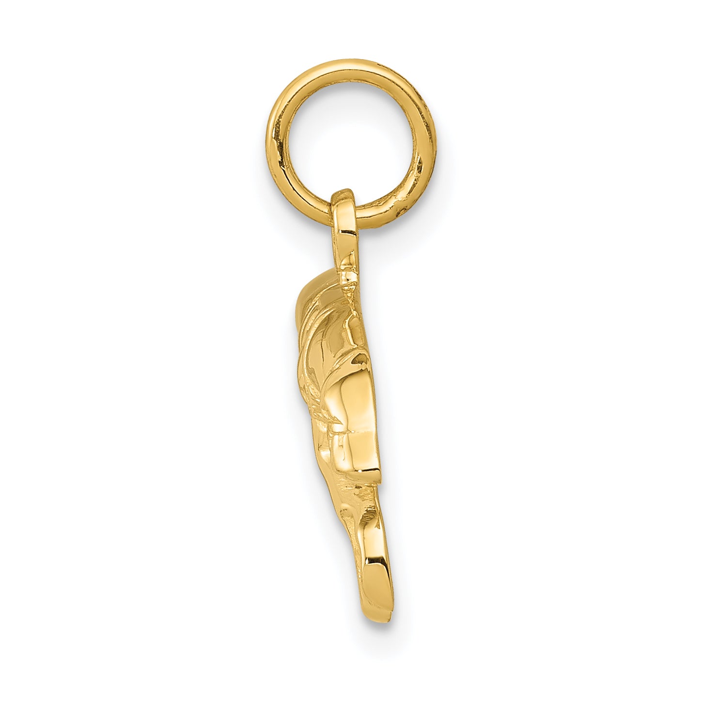 14K Gold Greyhound Charm with Polished Finish Elegant, Themed Design