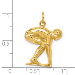 14K Swimmer/Diver Charm