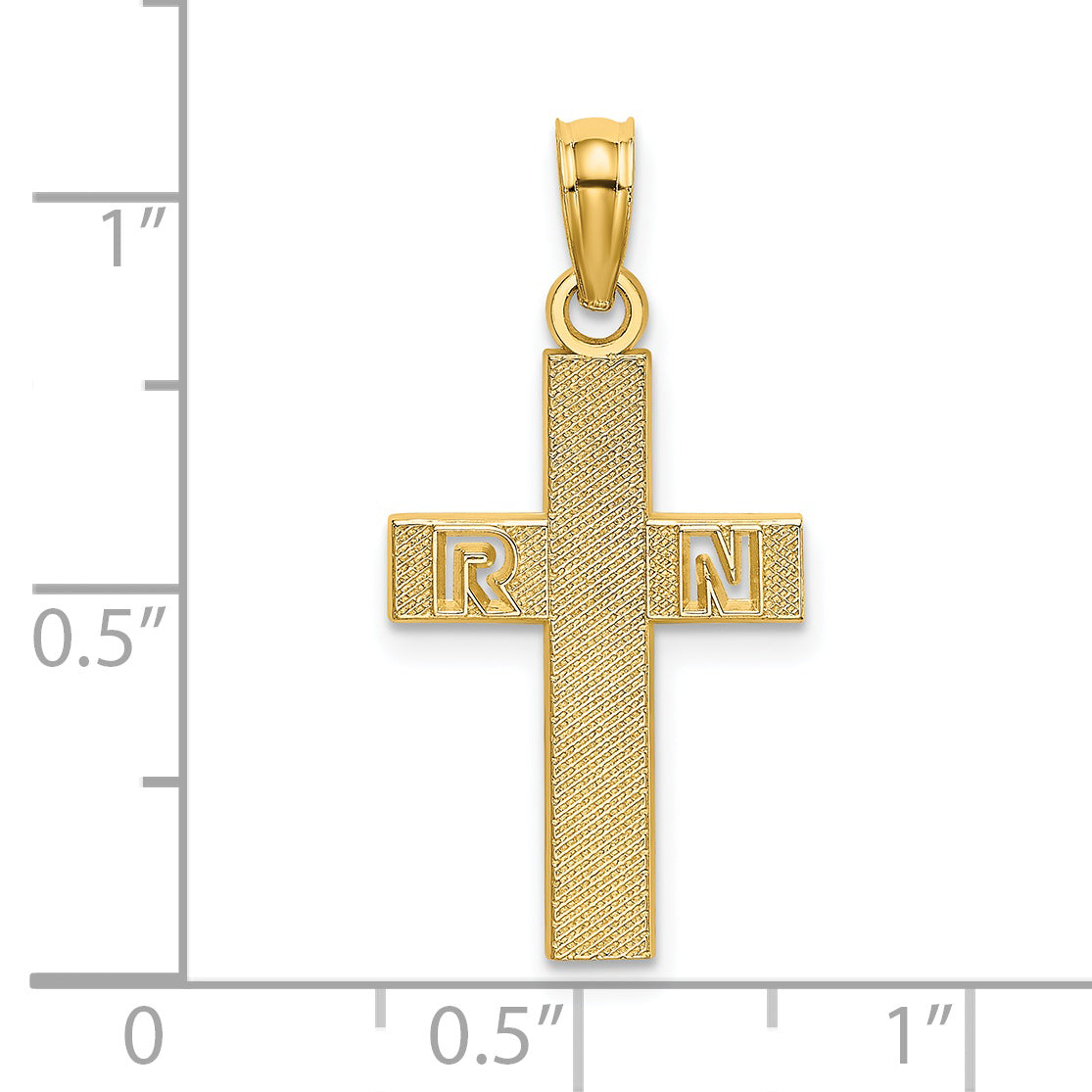 14k RN Cross Charm