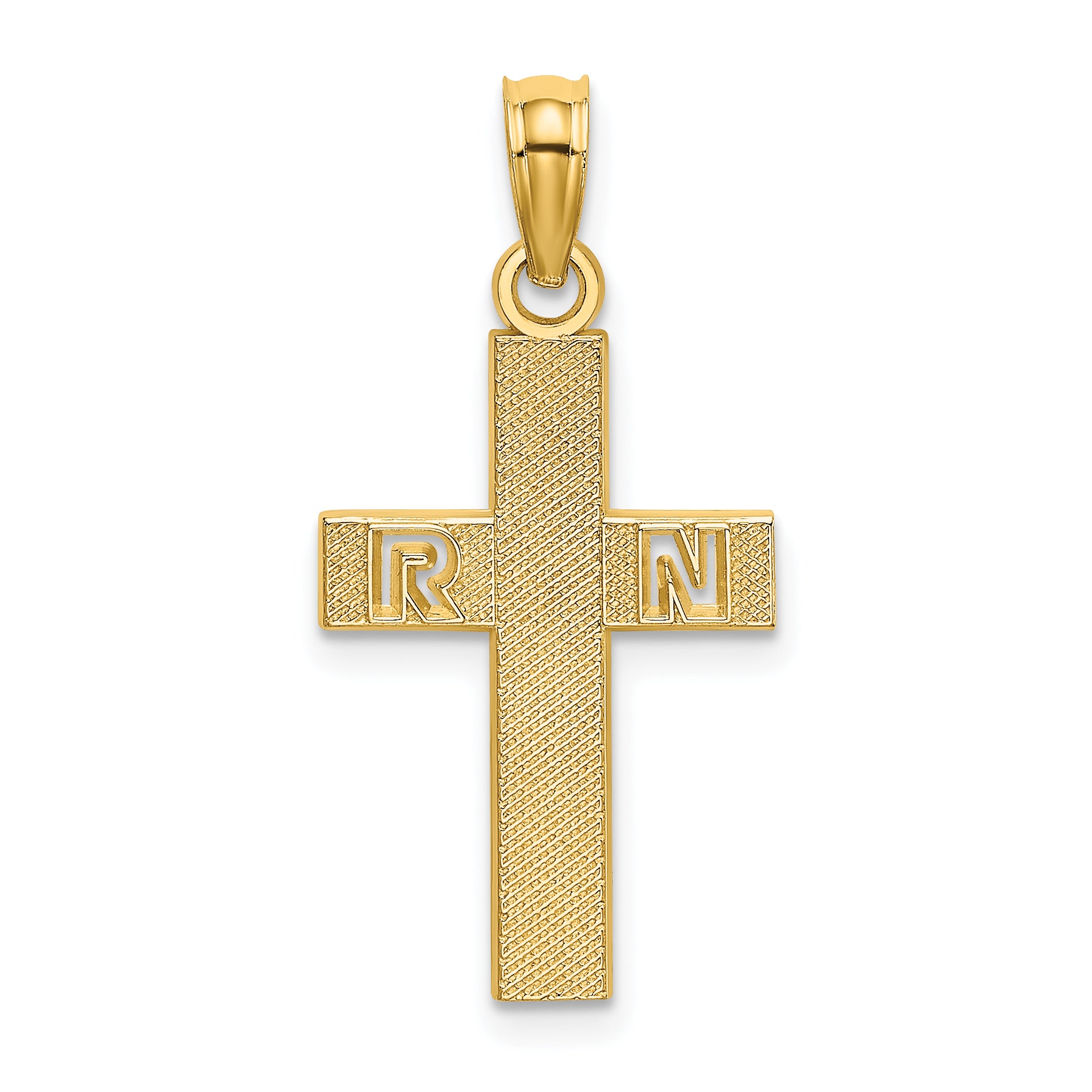 14k RN Cross Charm