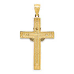 14k Two-tone Claddagh Cross Pendant