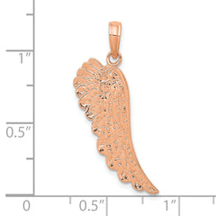 14K Rose Gold Angel Wing Pendant