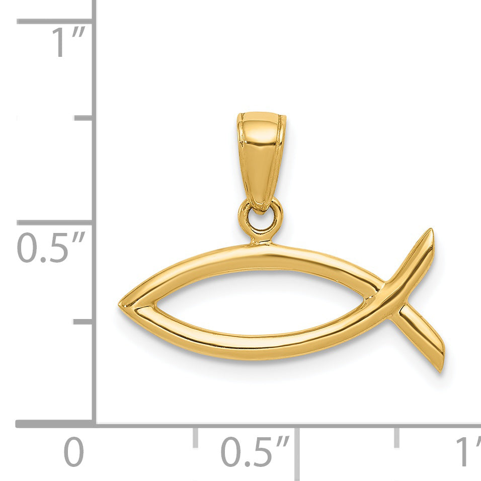 14k Ichthus Fish Pendant