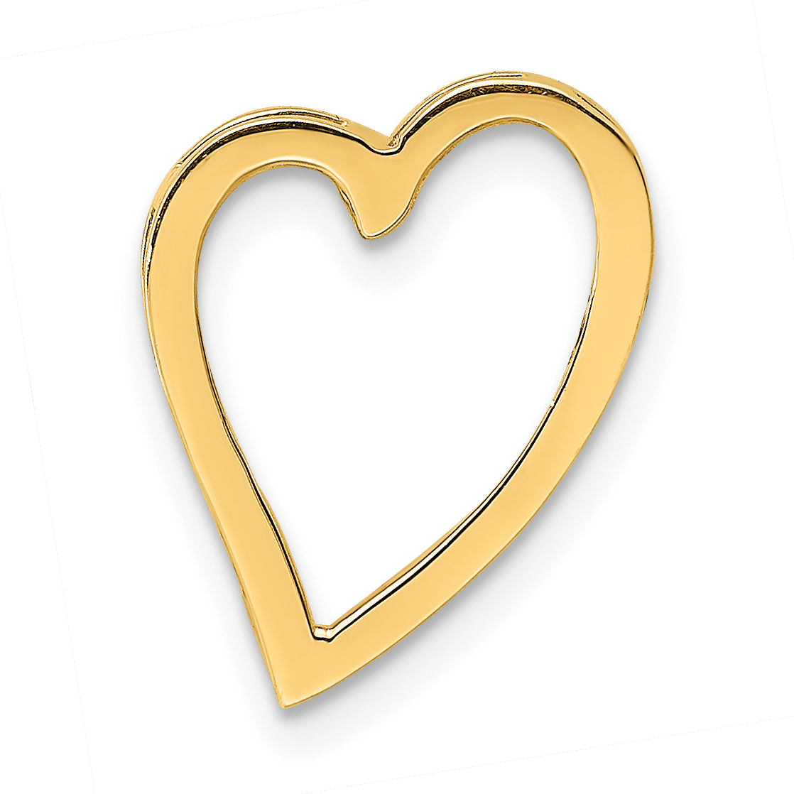 14K Polished Heart Chain Slide