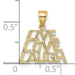 14K LIVE LAUGH LOVE Charm